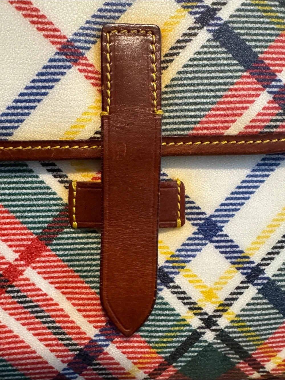 Multicolor Plaid Women or Men’s (TABLET/KINDLE) Pouch with Brown Trim